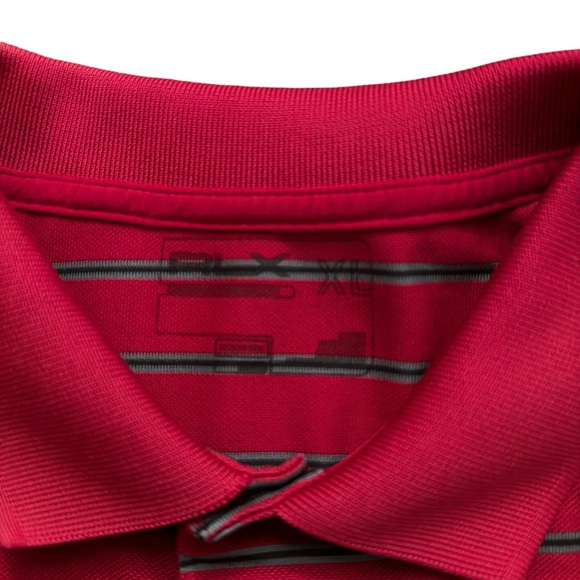 RLX Ralph Lauren Polo Shirt Mens XL Short Sleeve Golf Red Striped Torrey Pines - Picture 3 of 6